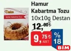 DESTAN HAMUR KABARTMA TOZU 10X10 G fiyat ve kampanya bilgisi